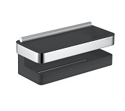 Полка в ванную квадратная Keuco Collection Moll 12759010001 1-ярусная 11х24см хром/чёрный