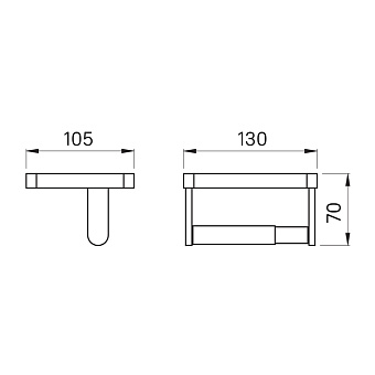 Держатель туалетной бумаги IDDIS On-X ONXBL03i43 чёрный матовый