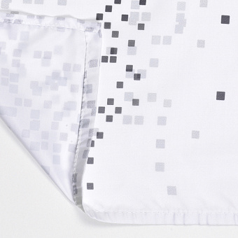 Шторка для ванной WASSERKRAFT Leine 180х180см Белый/чёрный