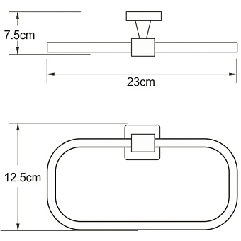 Полотенцедержатель WASSERKRAFT Dill K-3960 хром 22,7см