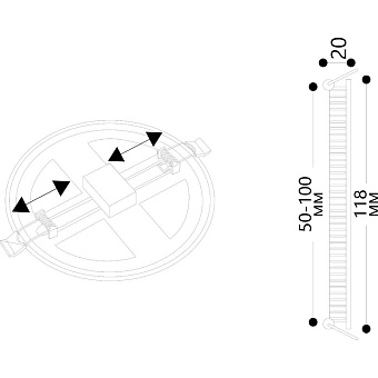Светильник точечный встраиваемый Arte Lamp MESURA A7973PL-1WH 9Вт LED