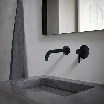 Смеситель для раковины Abber Wasser Kreis AF8112B чёрный матовый