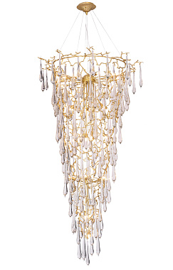 Люстра подвесная CRYSTAL LUX REINA REINA SP34 D1200 GOLD PEARL 2040Вт 34 лампочек E14
