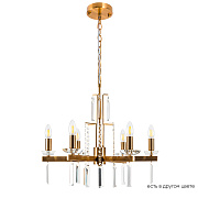 Люстра подвесная CRYSTAL LUX MARRON MARRON SP6 BRASS 360Вт 6 лампочек E14