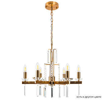 Люстра подвесная CRYSTAL LUX MARRON MARRON SP6 BRASS 360Вт 6 лампочек E14
