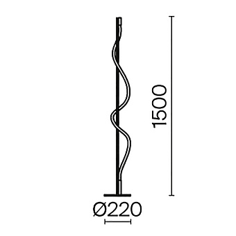 Торшер Maytoni Tau MOD166FL-L15B3K 15Вт LED