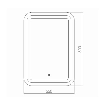 Зеркало Azario Мальта LED-00002378 80х55см с антизапотеванием/с подсветкой