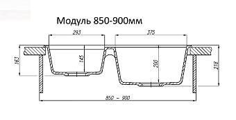 Мойка кухонная Акватон Делия 1A723132DE210 78х52см серый