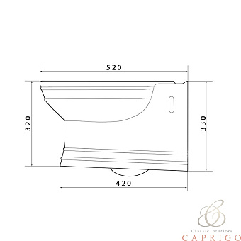 Унитаз подвесной CAPRIGO ARMONIA 5803 безободковый без сиденья