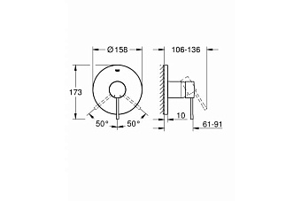 Смеситель для душа GROHE Essence 24057DA1 Тёплый закат