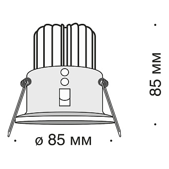 Светильник точечный встраиваемый Maytoni Zoom DL034-2-L12B 12Вт LED