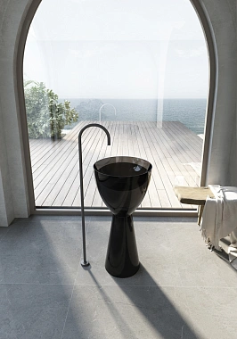 Раковина напольная Abber KRISTALL AT2703Onyx 45х45см