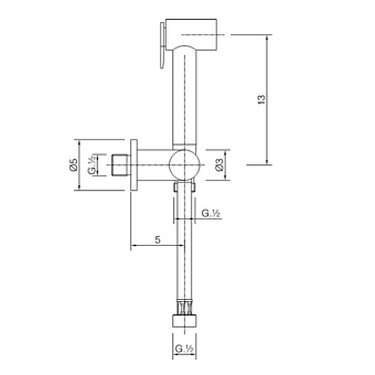 Гигиенический душ Cisal Shower CY00790024 золото