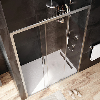 Душевая дверь AM-PM Gem W90G-140-1-195MT 195х140см стекло прозрачное