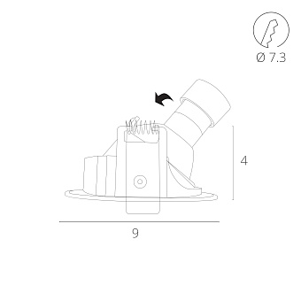 Светильник точечный встраиваемый Arte Lamp ACCENTO A3217PL-1WH 50Вт GU10