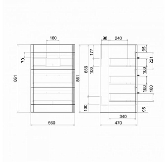 Тумба с раковиной MIRSANT Fuji УТ000077620 47х56х86,1см