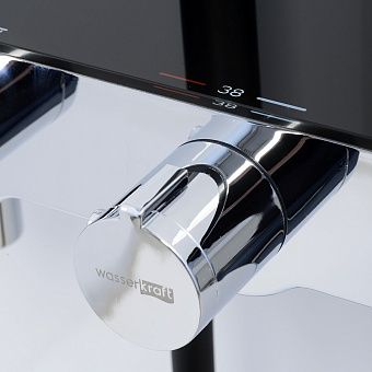 Душевая система WASSERKRAFT Thermo A11401 хром/чёрный матовый