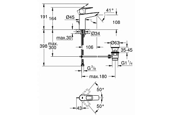 Смеситель для раковины GROHE BauLoop 23762001 хром