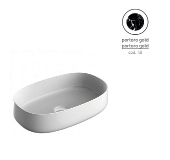 Раковина накладная ArtCeram Cognac COL003 48 00 55х35см