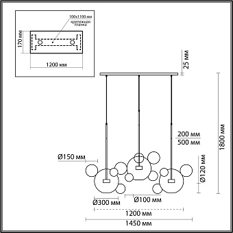 Люстра подвесная Odeon L-VISION 4802/36L 36Вт 3 лампочек LED