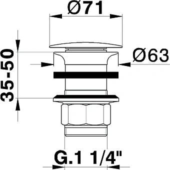 Донный клапан Cisal ZA00161021