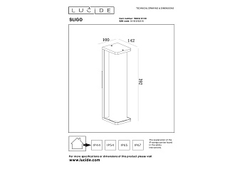 Бра Lucide SLIGO 15808/01/30 15Вт E27
