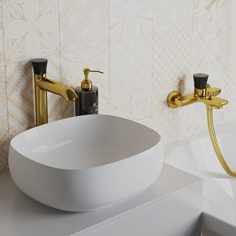 Смеситель для раковины Paini Domus 18PJ205PZLL золото брашированное