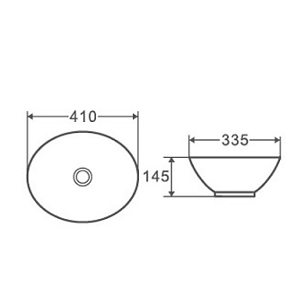 Раковина накладная D&K Matrix DT1390716 41х33,5см
