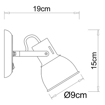 Спот Arte Lamp JOVI A1677AP-1GO 40Вт 1 лампа E14