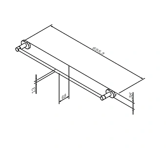 Полотенцедержатель AM-PM Sense L A74346400 хром 65,53см