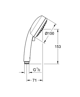 Ручной душ GROHE Tempesta Cosmopolitan 27573002 хром