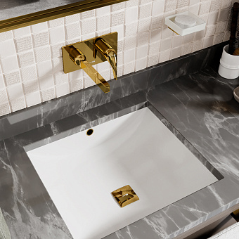 Смеситель для раковины WASSERKRAFT Sauer 7130 золото глянец