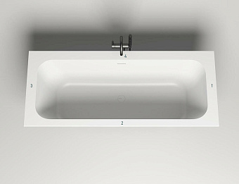 Ванна каменная SALINI ORLANDA 103312MRF 180х80см встраиваемая