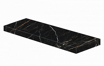 Плитка для ступеней Atlas Concord Россия Allure 620070001854 Imperial Black Scalino  Angolare Dx Lap 33х160см 0,528кв.м. лаппатированная