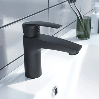 Смеситель для раковины IDDIS Ray RAYBL00i01 чёрный матовый