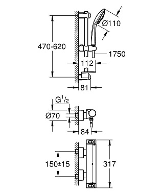 Душевая система GROHE Grohtherm 2000 New 34195001 хром