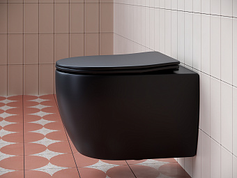 Унитаз подвесной Ceramica Nova Play CN3001MB безободковый с микролифтом