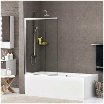 Стеклянная шторка на ванну WASSERKRAFT Main 41S02-80 Fixed 140х80см