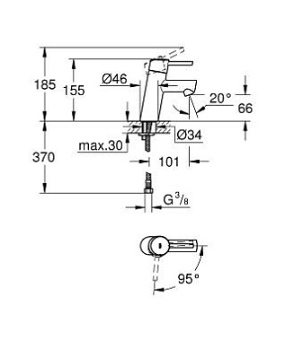 Смеситель для раковины GROHE Concetto 2338510E хром