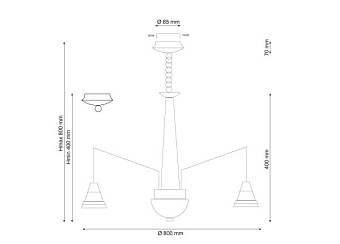 Люстра подвесная Lucia Tucci NATURA 066.8 40Вт 8 лампочек LED