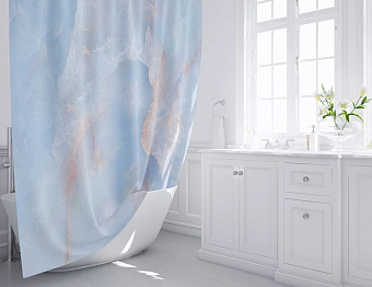 Шторка для ванной FIXSEN Onyx FX-2516 200х180см голубой