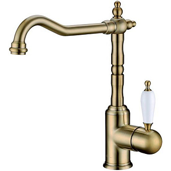Смеситель для кухни Boheme Kitchen 101 высокий излив бронза