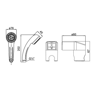 Душевой комплект MILARDO Shower Set 1203F76M16 хром глянец