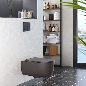 Унитаз подвесной BERGES EGO XL 083218 безободковый с микролифтом