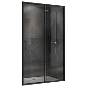 Душевая дверь Abber Schwarzer Diamant AG30100B 195х100см стекло прозрачное