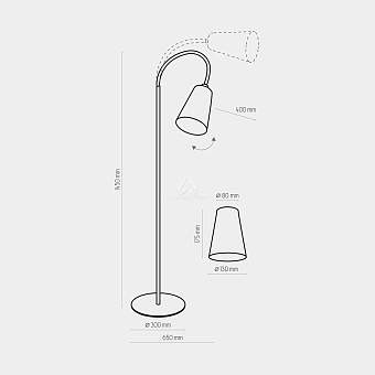 Торшер TK Lighting Wire 3082 60Вт E27
