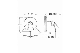 Смеситель для душа GROHE Cosmopolitan 24044000 хром