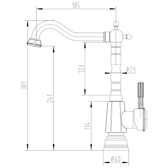 Смеситель для кухни LEMARK Jasmine LM6605B поворотный излив бронза