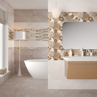 Декор ALMA CERAMICA Teira DWU12TEA04R бежевый 24,6х74см 1,092кв.м.