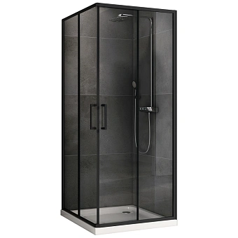 Угловое ограждение Abber Schwarzer Diamant AG02090B5 190х90см стекло прозрачное